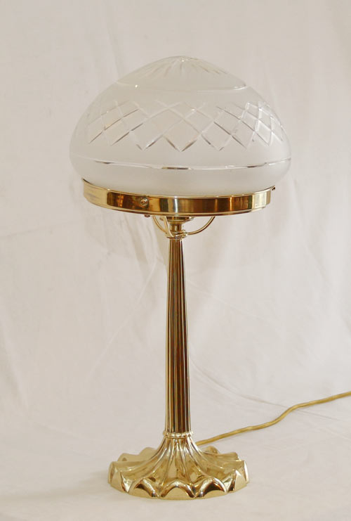 Jugendstil Stehlampe Tischlampe Messing Lampe