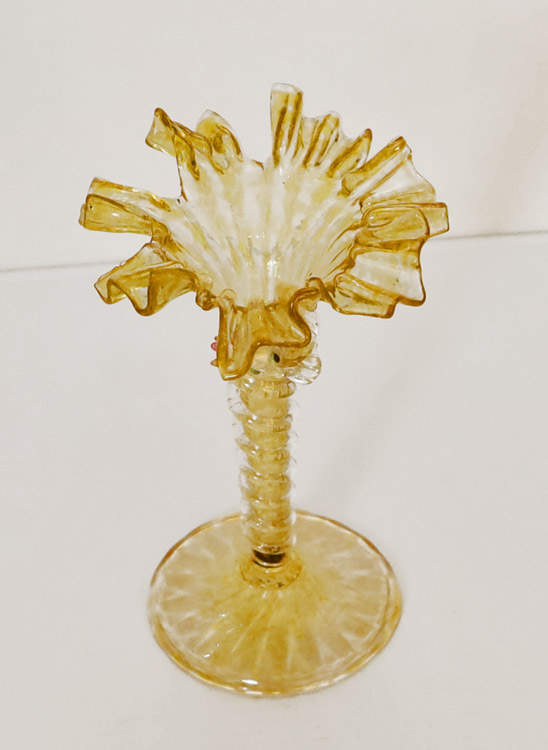 Jugendstil Glasvase Schlange Vase 