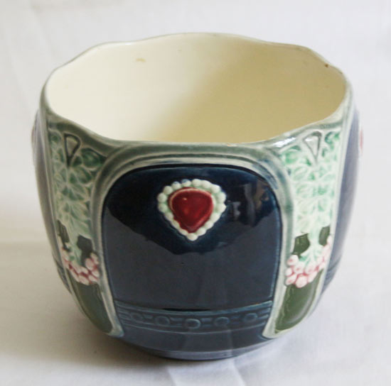Paar Keramik Blumenuebertoepfe Jugendstil Cachepot