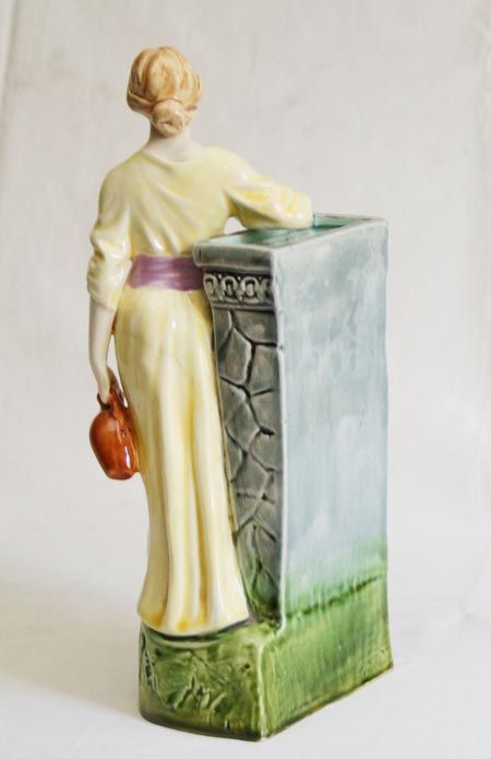 Jugendstil Figurenvase Keramik Vase