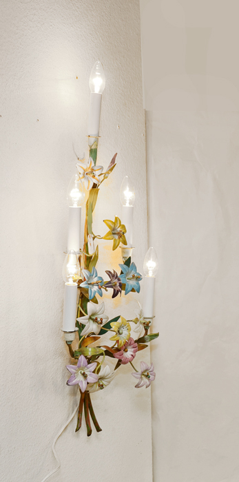 Florale Jugendstil Wandlampe Blumenranken