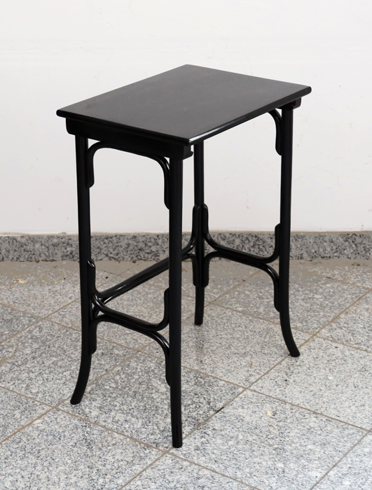 Kleiner Jugendstil Teetisch Beistelltisch Blumentisch schwarz