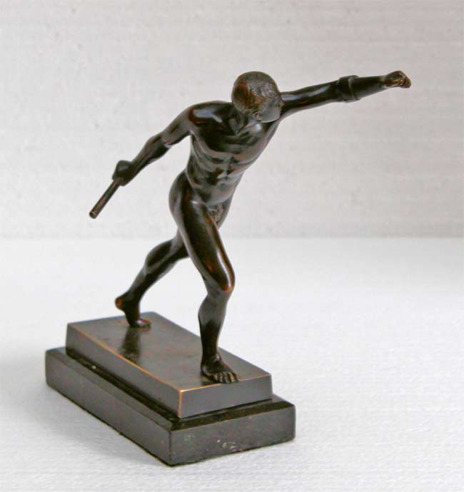 Jugendstil Bronze Antiker Athlet Wiener Jugendstilbronze Bronzeskulptur