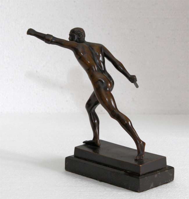 Jugendstil Bronze Antiker Athlet Wiener Jugendstilbronze Bronzeskulptur