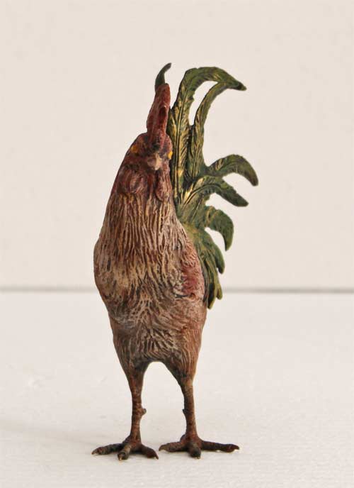 Wiener Bronze Hahn Jugendstil Tierbronze