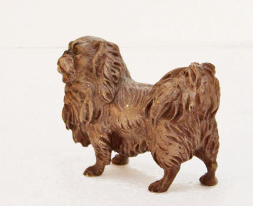 Jugendstil Tierbronze Wiener Bronze Pekinese Hund