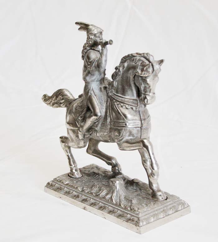 Paar Antike Jaeger Pferd Indianer Orientale
