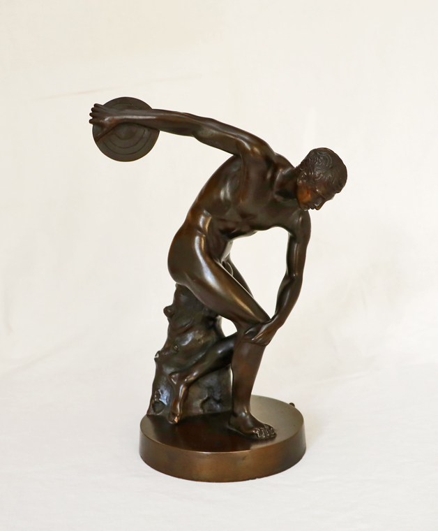 Jugendstil Art Deco Bronze Figur Diskuswerfer