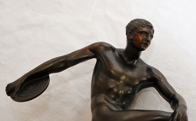 Jugendstil Art Deco Bronze Figur Diskuswerfer