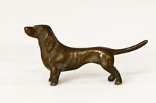 Tierbronze Dackel Wiener Bronze