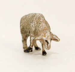 Wiener Jugendstil Bronze Schaf Tierbronze Miniaturbronze