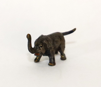 Tierbronze Elefant Jugendstil Miniaturbronze Wiener Bronze