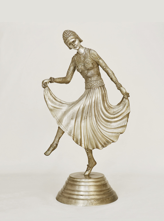 Art Deco Bronze Taenzerin Dame