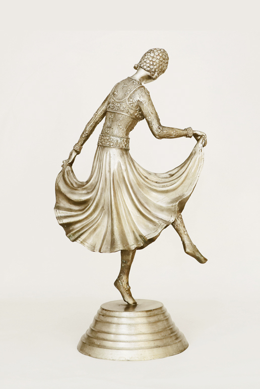 Art Deco Bronze Taenzerin Dame