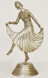 Art Deco Bronze Taenzerin Dame