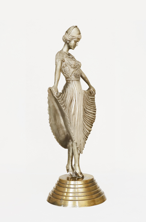 Art Deco Bronze Taenzerin Dame