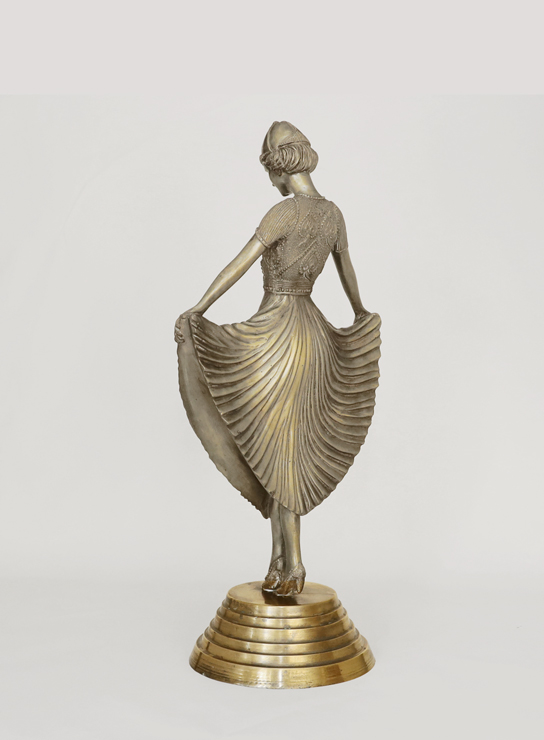 Art Deco Bronze Taenzerin Dame