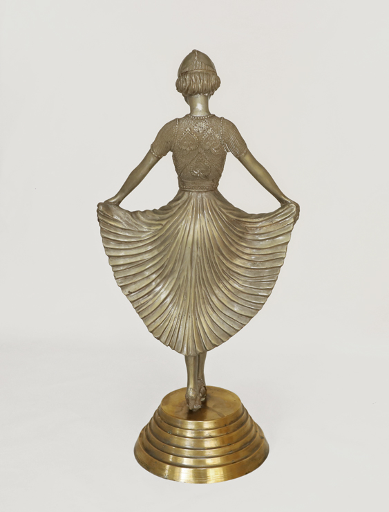 Art Deco Bronze Taenzerin Dame