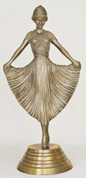 Art Deco Bronze Taenzerin Dame