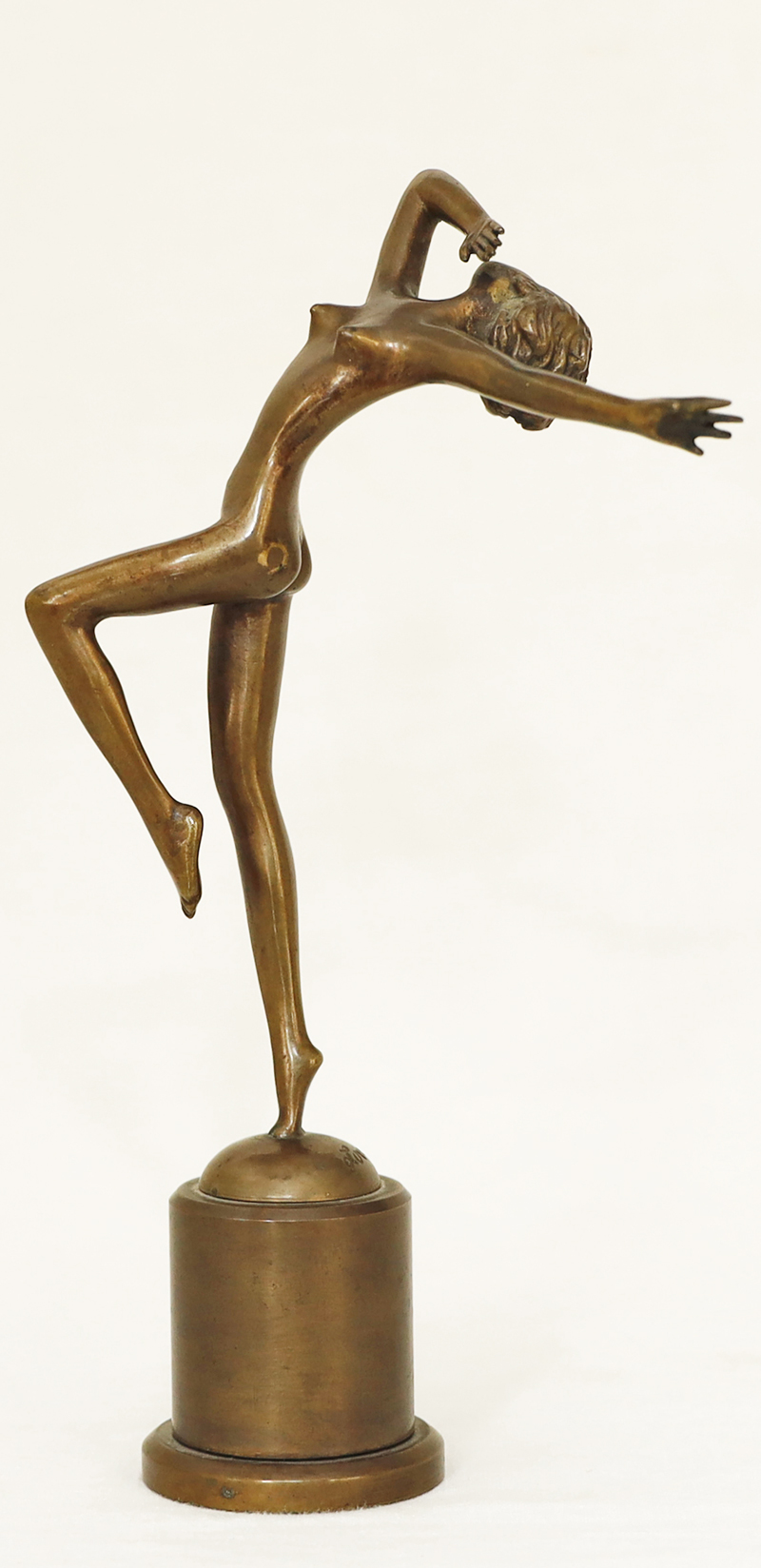Tanzender Bronze Damenakt Josef Lorenzl erotische