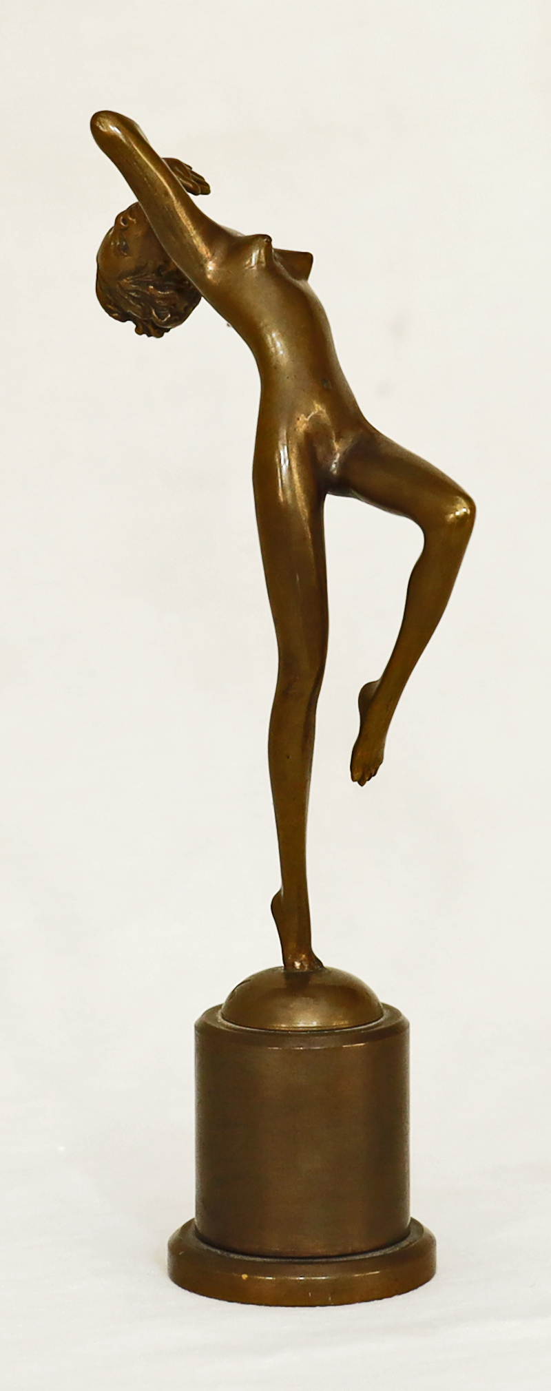 Tanzender Bronze Damenakt Josef Lorenzl erotische