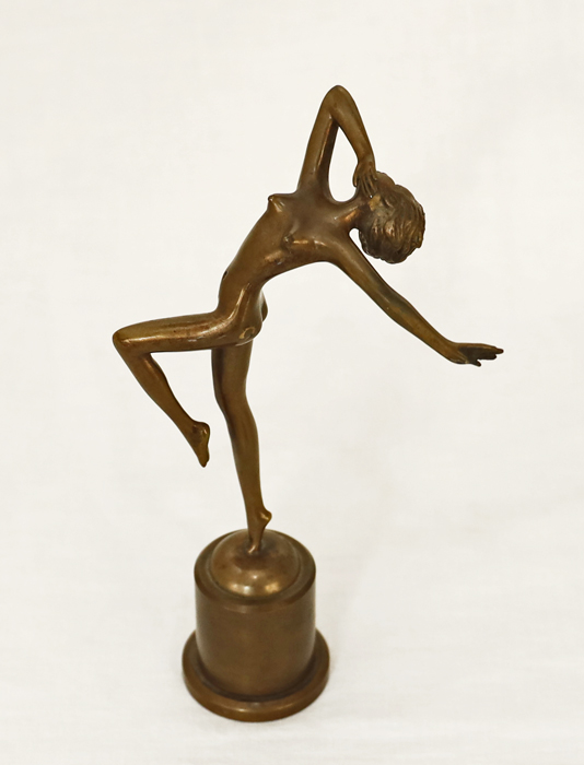Tanzender Bronze Damenakt Josef Lorenzl erotische