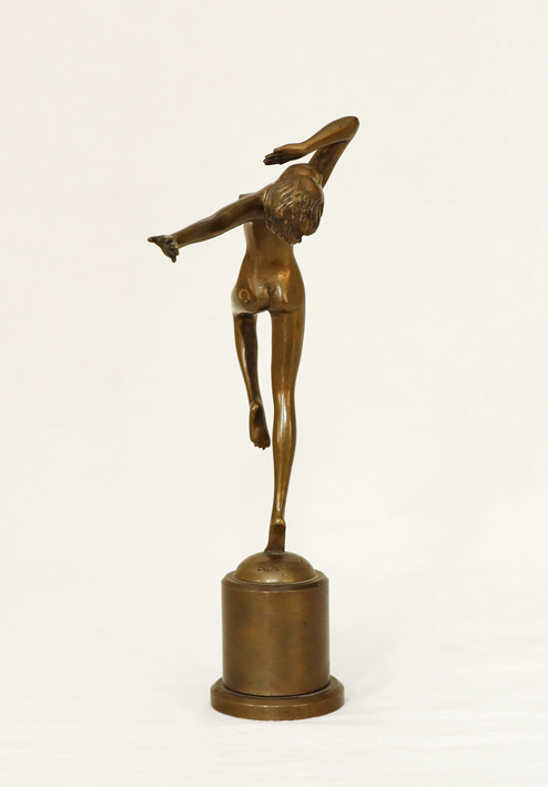 Tanzender Bronze Damenakt Josef Lorenzl erotische
