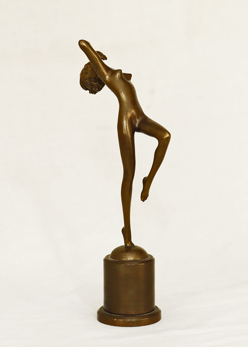 Tanzender Bronze Damenakt Josef Lorenzl erotische