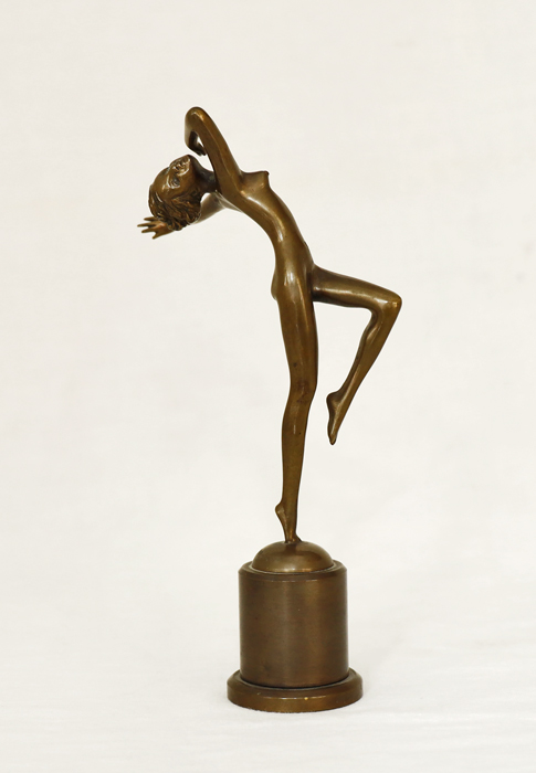 Tanzender Bronze Damenakt Josef Lorenzl erotische