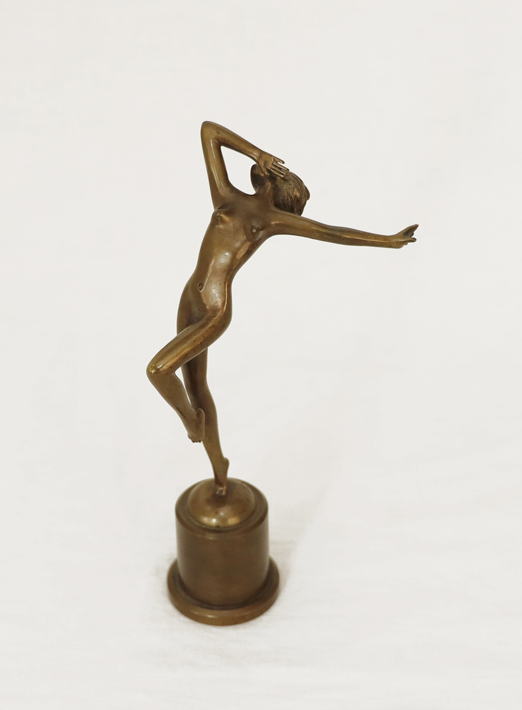 Tanzender Bronze Damenakt Josef Lorenzl erotische