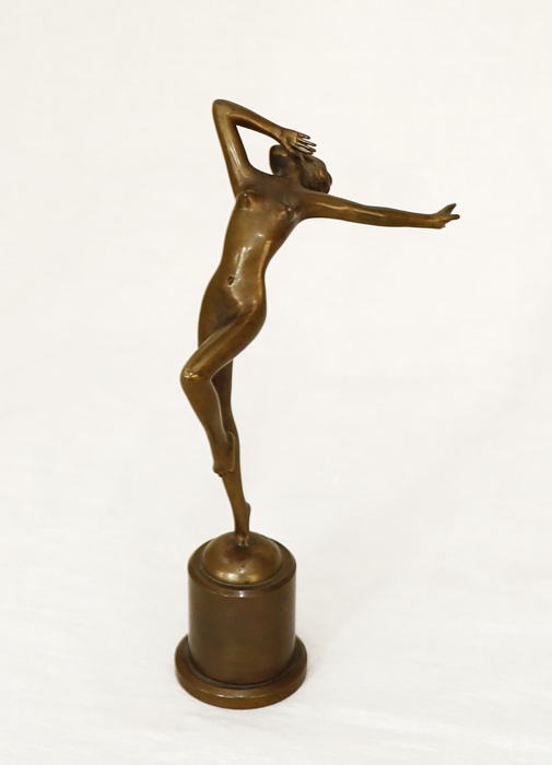 Tanzender Bronze Damenakt Josef Lorenzl erotische