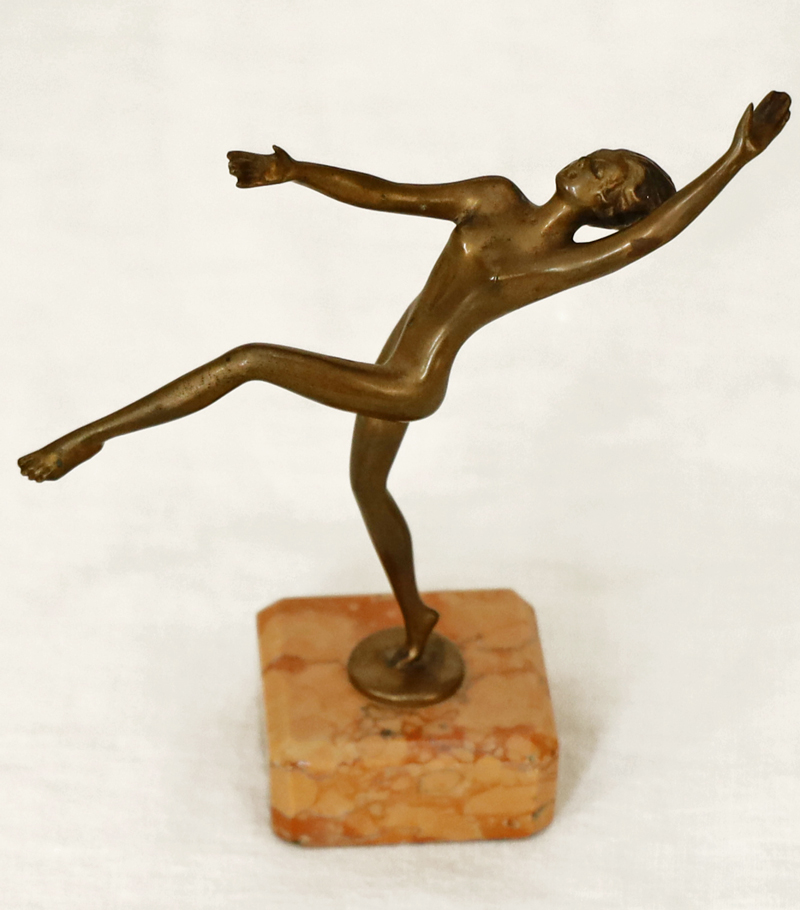 Tanzender erotischer Bronze  Damenakt Josef Lorenzl