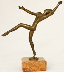 Tanzender erotischer Bronze  Damenakt Josef Lorenzl