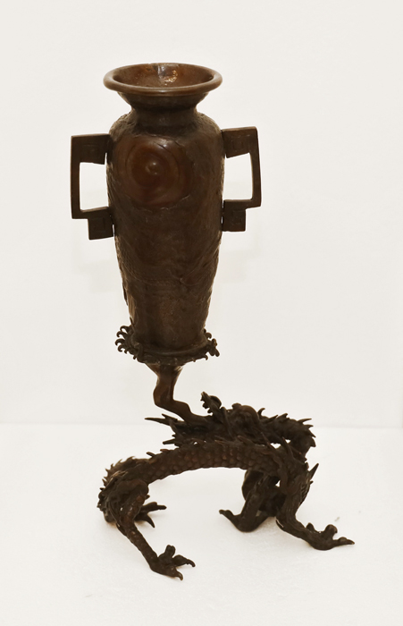 Paar antike Bronze Vasen Historismus Ziervasen