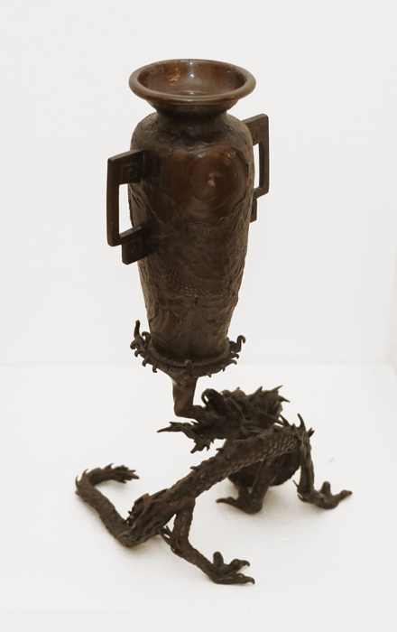 Paar antike Bronze Vasen Historismus Ziervasen