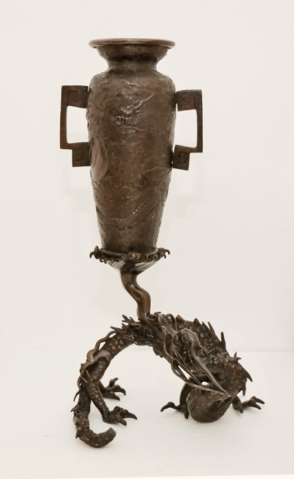 Paar antike Bronze Vasen Historismus Ziervasen