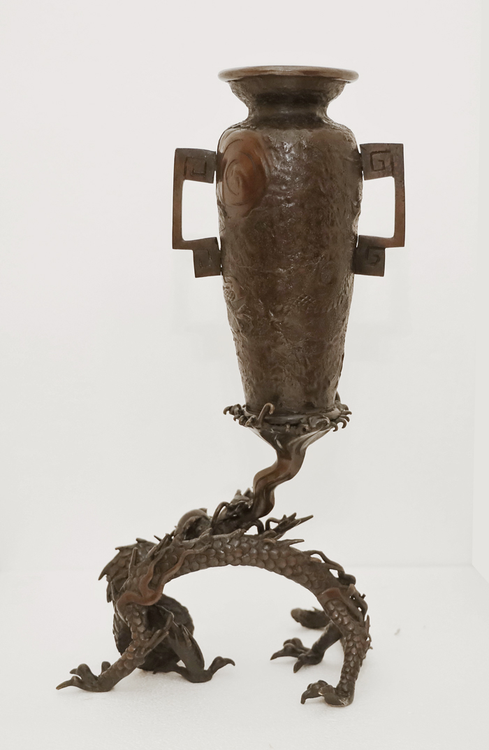 Paar antike Bronze Vasen Historismus Ziervasen