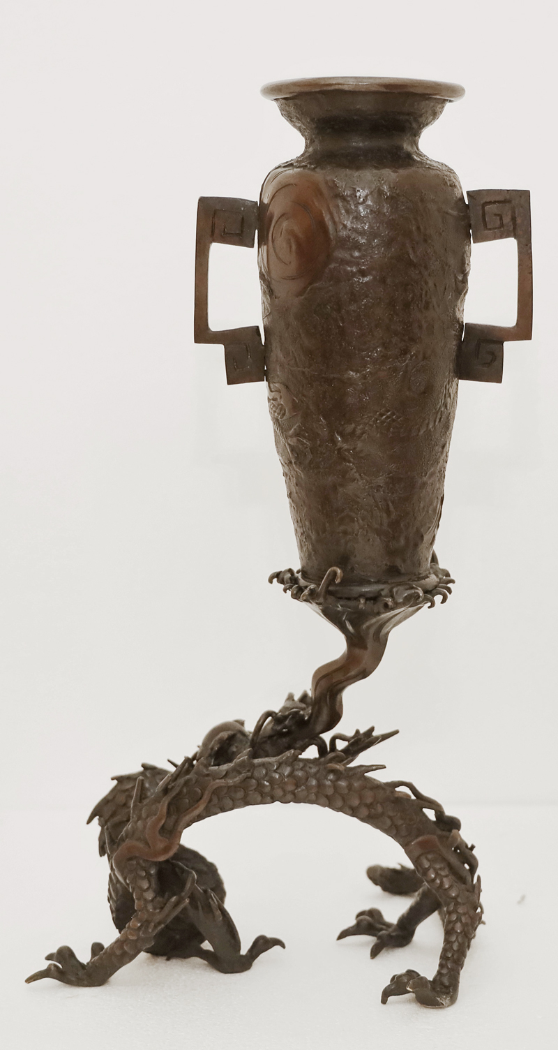 Paar antike Bronze Vasen Historismus Ziervasen