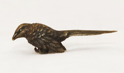 Jugendstil Tierbronze Vogel Elster