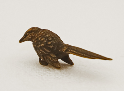 Jugendstil Tierbronze Vogel Elster