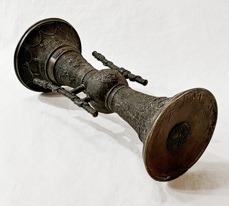 Antikes Asiatika Bronze Gu Gefaess Chinesische Vase