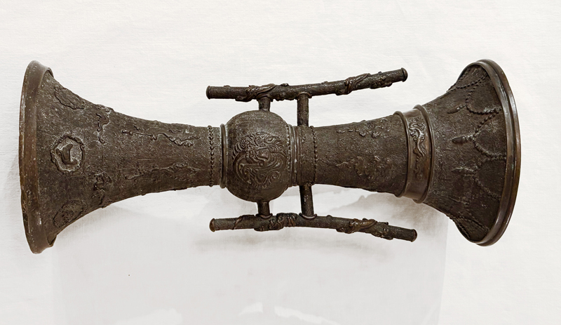 Antikes Asiatika Bronze Gu Gefaess Chinesische Vase