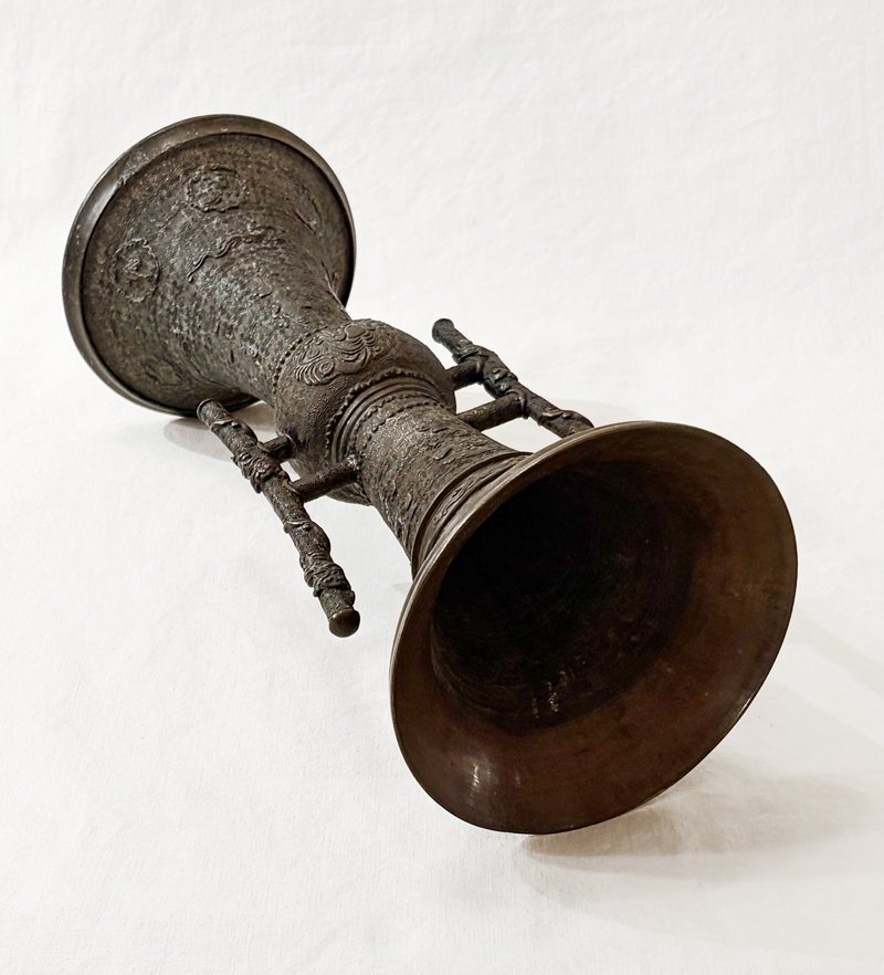 Antikes Asiatika Bronze Gu Gefaess Chinesische Vase