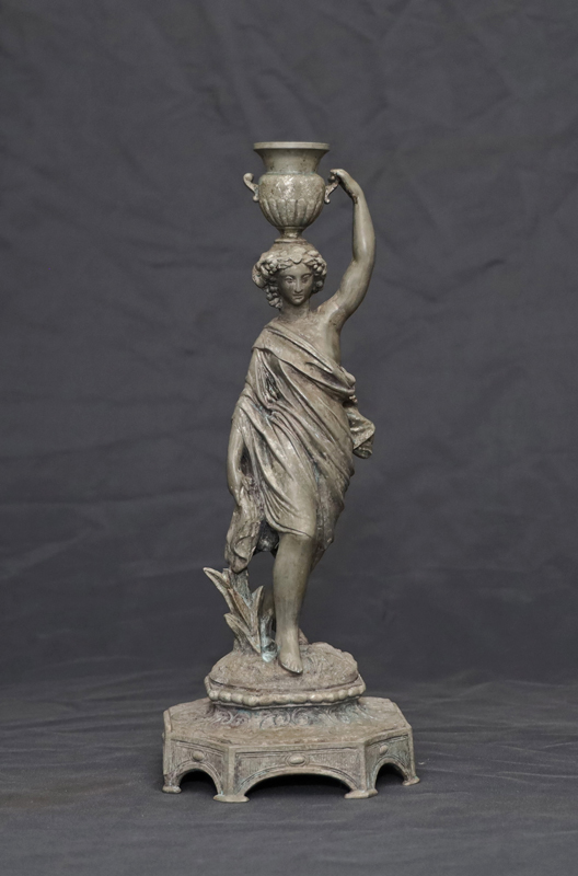 Antike Statue Skulptur Kerzenstaender