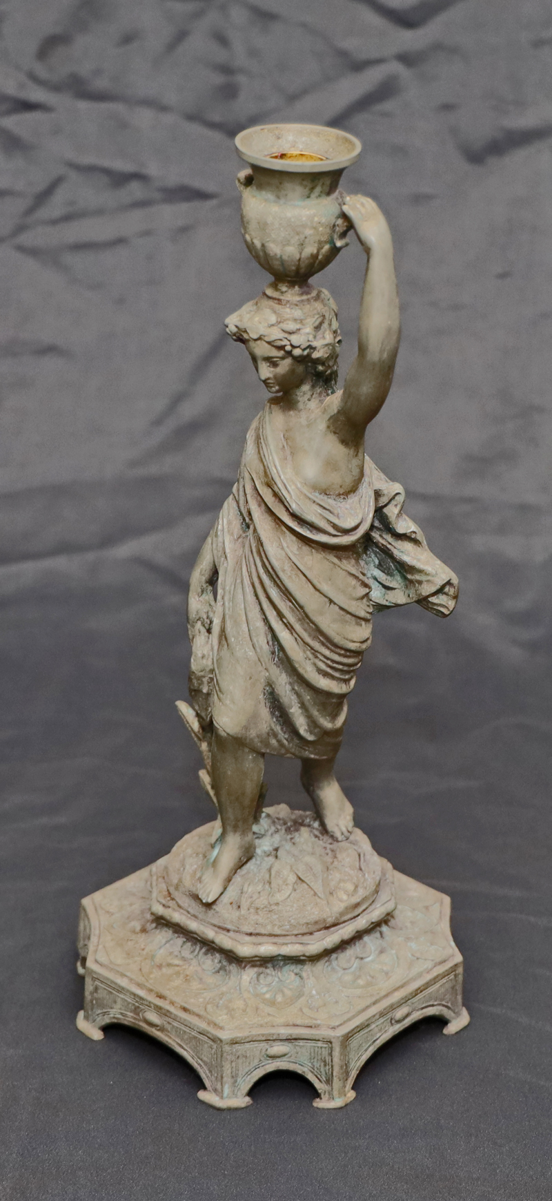 Antike Statue Skulptur Kerzenstaender