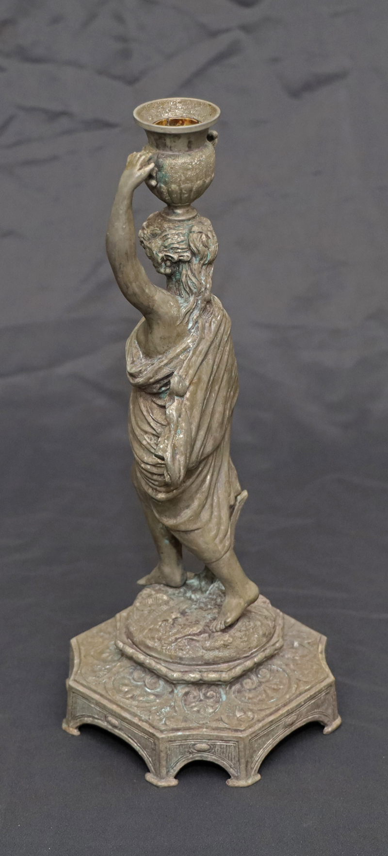 Antike Statue Skulptur Kerzenstaender