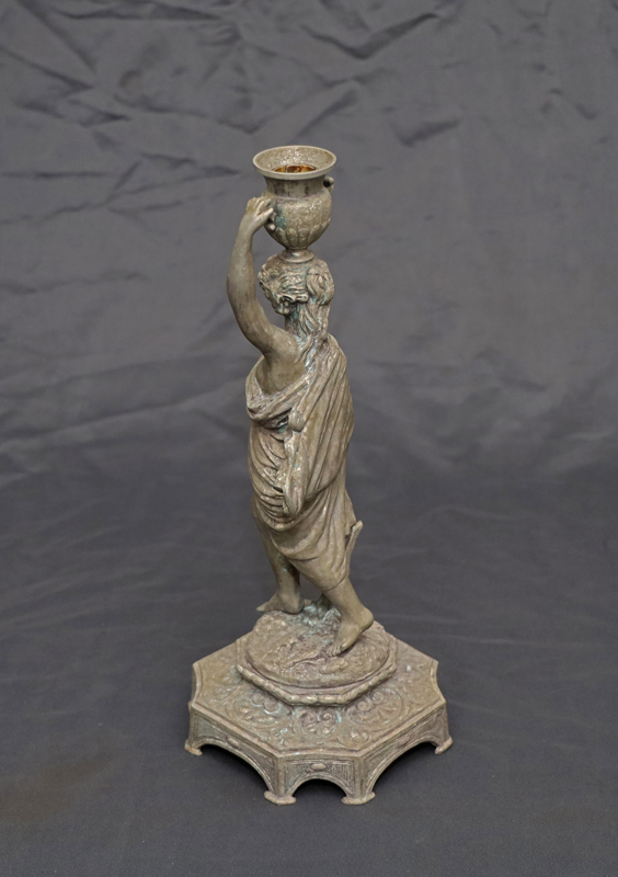 Antike Statue Skulptur Kerzenstaender