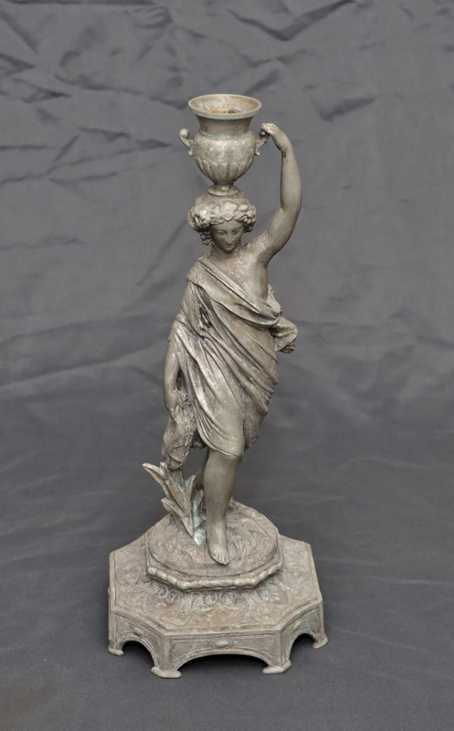 Antike Statue Skulptur Kerzenstaender