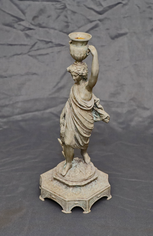 Antike Statue Skulptur Kerzenstaender