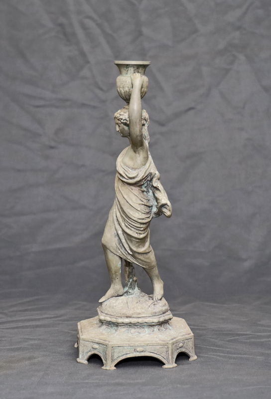 Antike Statue Skulptur Kerzenstaender
